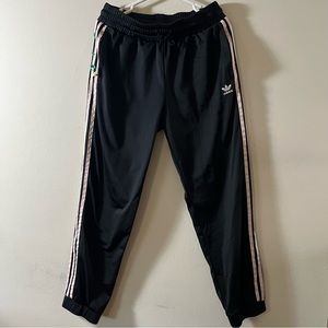 Adidas Floral Black Joggers (L)